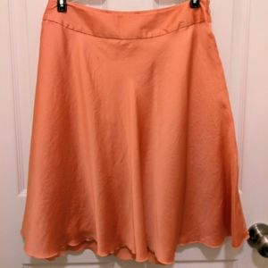The Limited Flowy Silk-like Salmon Skirt